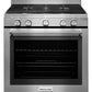 Kitchenaid KFGS530ESS 30-Inch 5 Burner Gas Convection Range With Warming Drawer - Stainless Steel