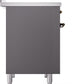 Ilve UPDI406NMPMGB Nostalgie Ii 40 Inch Electric Freestanding Range In Matte Graphite With Bronze Trim