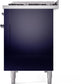 Ilve UP48FNMPMBC Nostalgie Ii 48 Inch Dual Fuel Natural Gas Freestanding Range In Blue With Chrome Trim