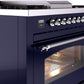 Ilve UP36FNMPMBCLP Nostalgie Ii 36 Inch Dual Fuel Liquid Propane Freestanding Range In Blue With Chrome Trim