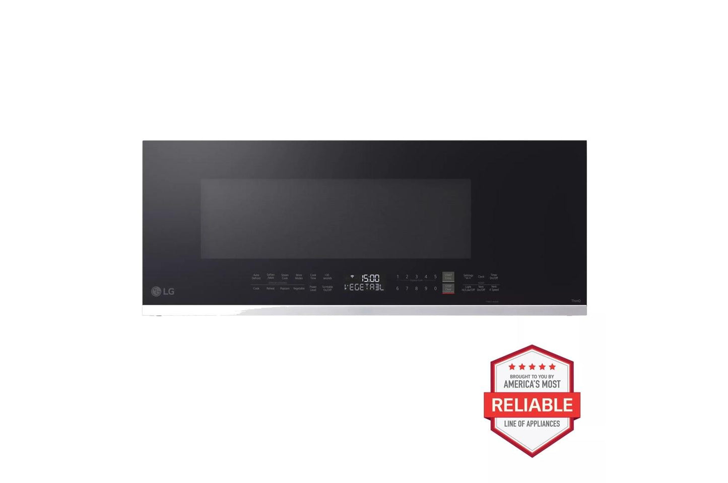 Lg MVEF1337F 1.3 Cu. Ft. Smart Low Profile Over-The-Range Microwave Oven With Sensor Cook