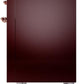 Ilve UP48FNMPBUP Nostalgie Ii 48 Inch Dual Fuel Natural Gas Freestanding Range In Burgundy With Copper Trim