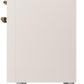 Ilve UP48FNMPAWB Nostalgie Ii 48 Inch Dual Fuel Natural Gas Freestanding Range In Antique White With Bronze Trim