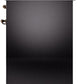 Ilve UPI304NMPBKB Nostalgie Ii 30 Inch Electric Freestanding Range In Glossy Black With Bronze Trim