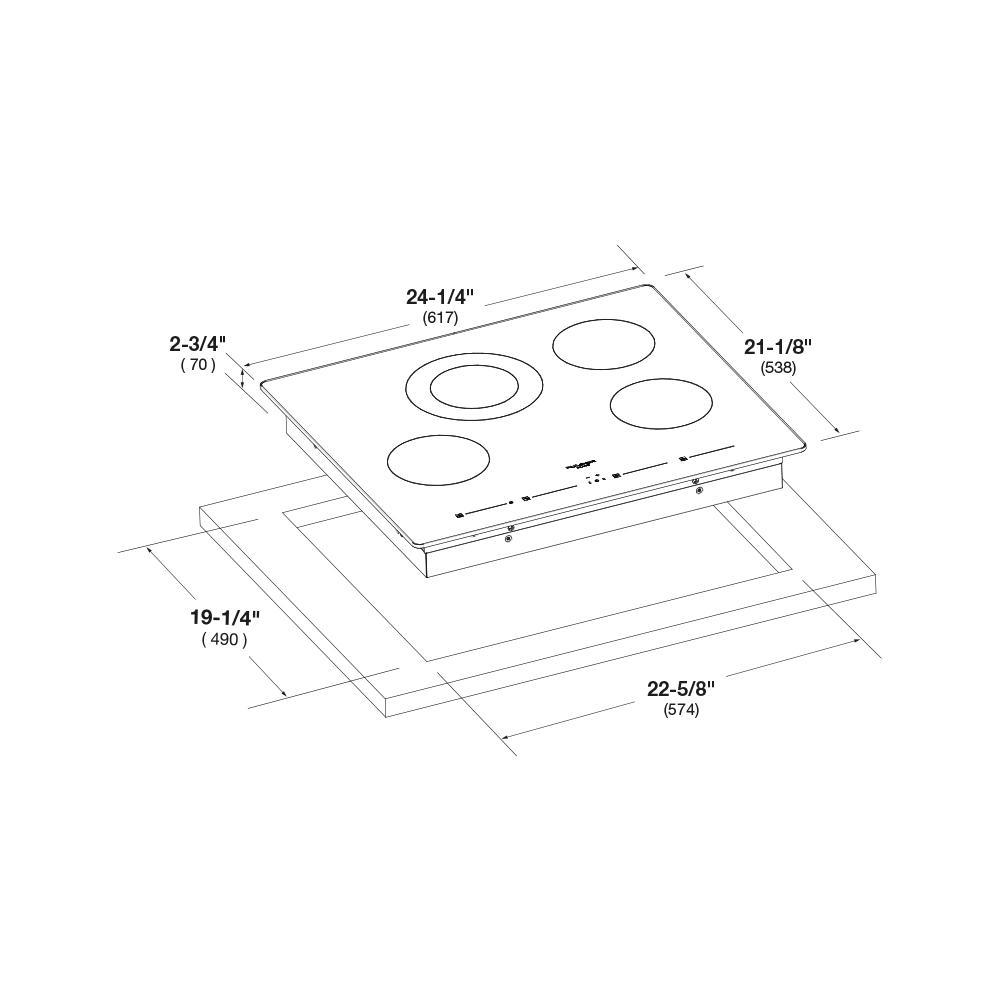 Fulgor Milano F7RT24S1 24" Vetroceramic Cooktop