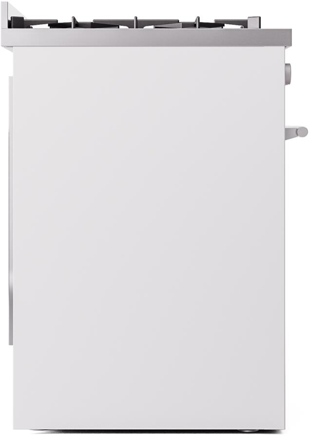 Ilve UP30WMPWH Professional Plus Ii 30 Inch Dual Fuel Natural Gas Freestanding Range In White With Trim