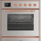 Ilve UM30DNE3SSP Majestic Ii 30 Inch Dual Fuel Natural Gas Freestanding Range In Stainless Steel With Copper Trim