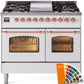 Ilve UPD40FNMPRAP Nostalgie Ii 40 Inch Dual Fuel Natural Gas Freestanding Range In Ral Custom Color With Copper Trim