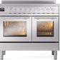 Ilve UPDI406WMPSS Professional Plus Ii 40 Inch Electric Freestanding Range In Stainless Steel With Trim