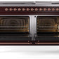 Ilve UP60FNMPBUP Nostalgie Ii 60 Inch Dual Fuel Natural Gas Freestanding Range In Burgundy With Copper Trim