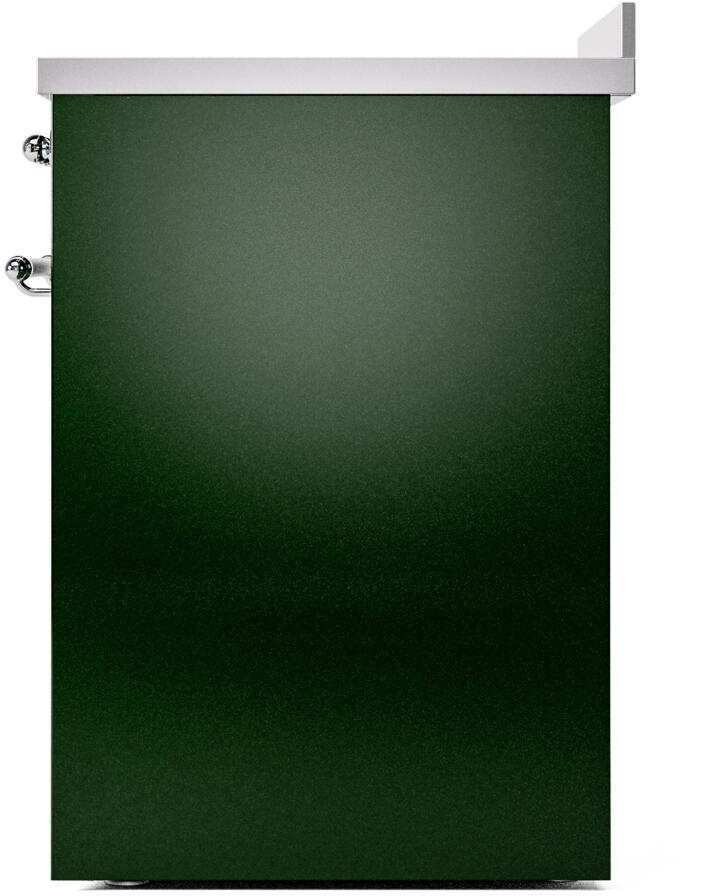 Ilve UPI304NMPEGC Nostalgie Ii 30 Inch Electric Freestanding Range In Emerald Green With Chrome Trim