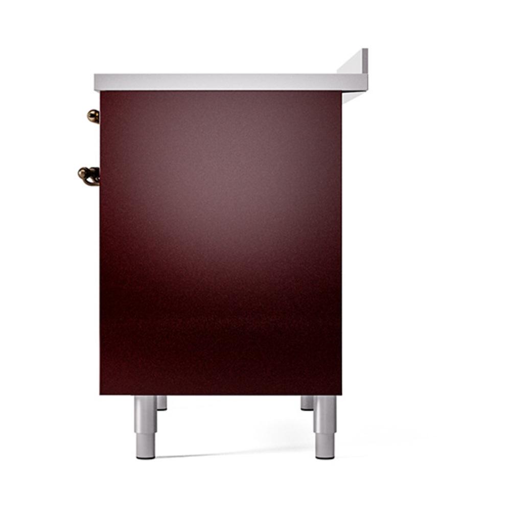 Ilve UNDI406QNMPBUB Ilve Undi406Qnmpbub Nostalgie Ii Noblesse 40" Induction Range (Solid Door, Burgundy, Burnished)