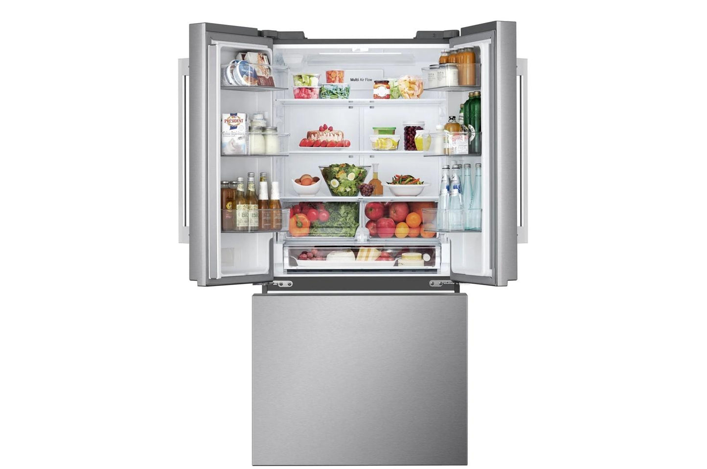 Lg LF25H6200S 25 Cu.Ft. 3-Door French Door Refrigerator With New Hybrid Handle Design