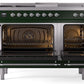 Ilve UP48FSNMPEGCLP Nostalgie Ii 48 Inch Dual Fuel Liquid Propane Freestanding Range In Emerald Green With Chrome Trim