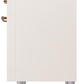 Ilve UPI366NMPAWB Nostalgie Ii 36 Inch Electric Freestanding Range In Antique White With Bronze Trim