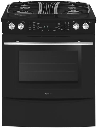 Jennair JGS9900BDB Downdraft Slide-In Gas Range With Convection