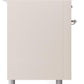 Ilve UP60FSNMPAWC Nostalgie Ii 60 Inch Dual Fuel Natural Gas Freestanding Range In Antique White With Chrome Trim