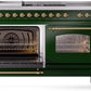 Ilve UP60FSNMPEGGLP Nostalgie Ii 60 Inch Dual Fuel Liquid Propane Freestanding Range In Emerald Green With Brass Trim