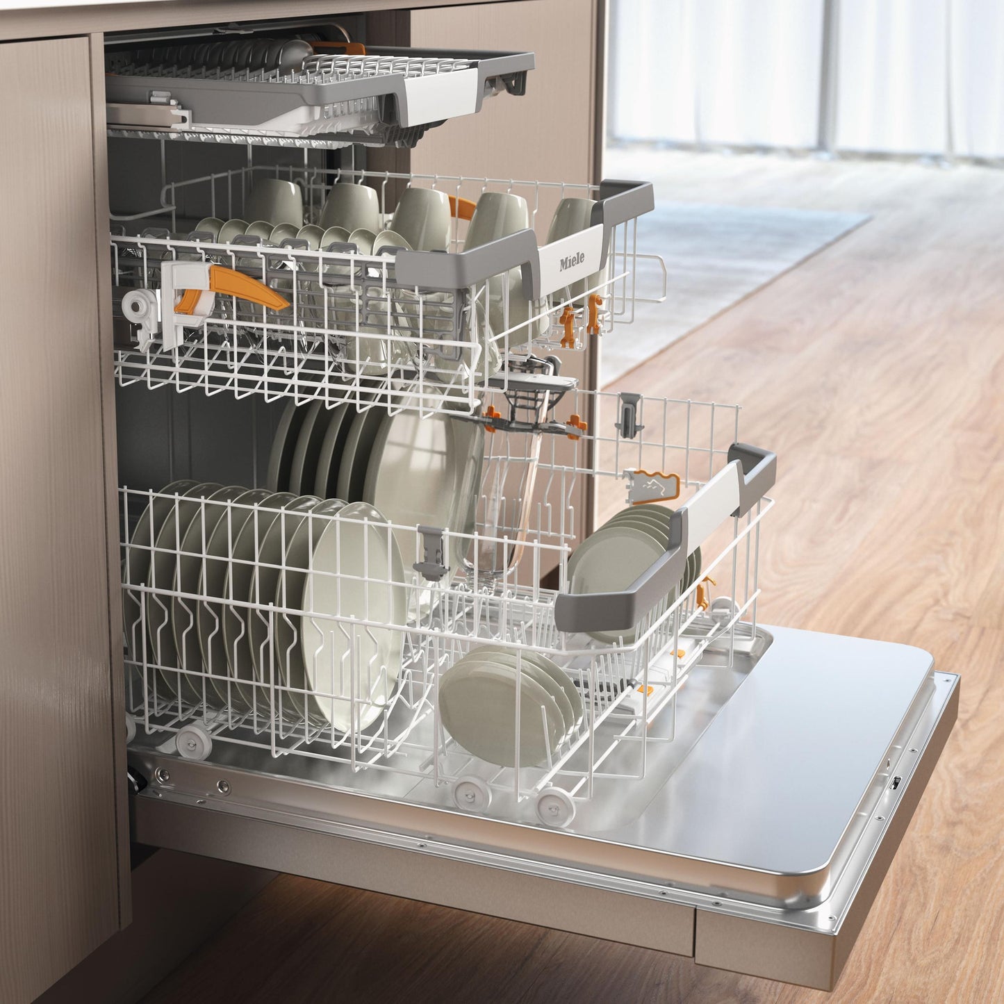 Miele G7216SCUCLEANTOUCHSTEEL G 7216 Scu - Pre-Finished, Full-Size Dishwasher With 3D Multiflex Tray For Maximum Convenience.