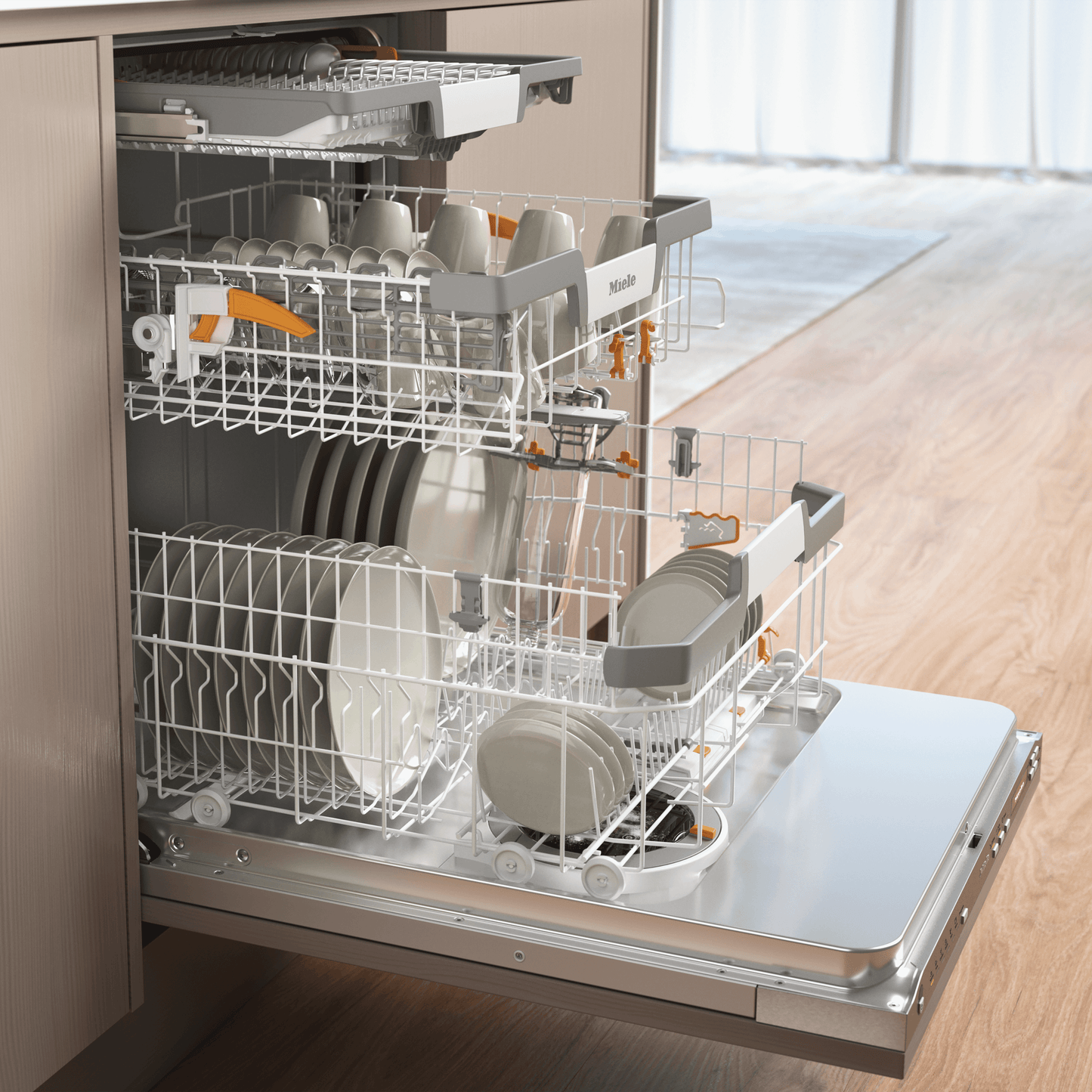 Miele G7186SCVI AUTODOS STAINLESS STEEL G 7186 Scvi Autodos - Fully-Integrated, Full-Size Dishwasher With Automatic Dispensing Thanks To Autodos With Integrated Powerdisk.