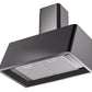 Ilve UAG30BK Nostalgie 30 Inch Glossy Black Wall Mount Range Hood