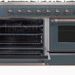 Ilve UM15FDNS3BGBLP Majestic Ii 60 Inch Dual Fuel Liquid Propane Freestanding Range In Blue Grey With Bronze Trim