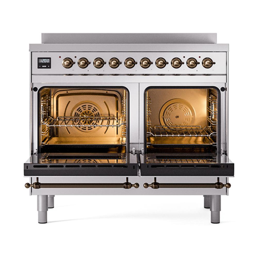 Ilve UNDI406QNMPSSB Ilve Undi406Qnmpssb Nostalgie Ii Noblesse 40" Induction Range (Solid Door, Stainless Steel, Burnished)