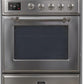 Ilve UM30DNE3SSCLP Majestic Ii 30 Inch Dual Fuel Liquid Propane Freestanding Range In Stainless Steel With Chrome Trim