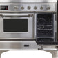 Ilve UMDI10NS3SSC Majestic Ii 40 Inch Electric Freestanding Range In Stainless Steel With Chrome Trim