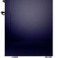 Ilve UP36FNMPMBB Nostalgie Ii 36 Inch Dual Fuel Natural Gas Freestanding Range In Blue With Bronze Trim