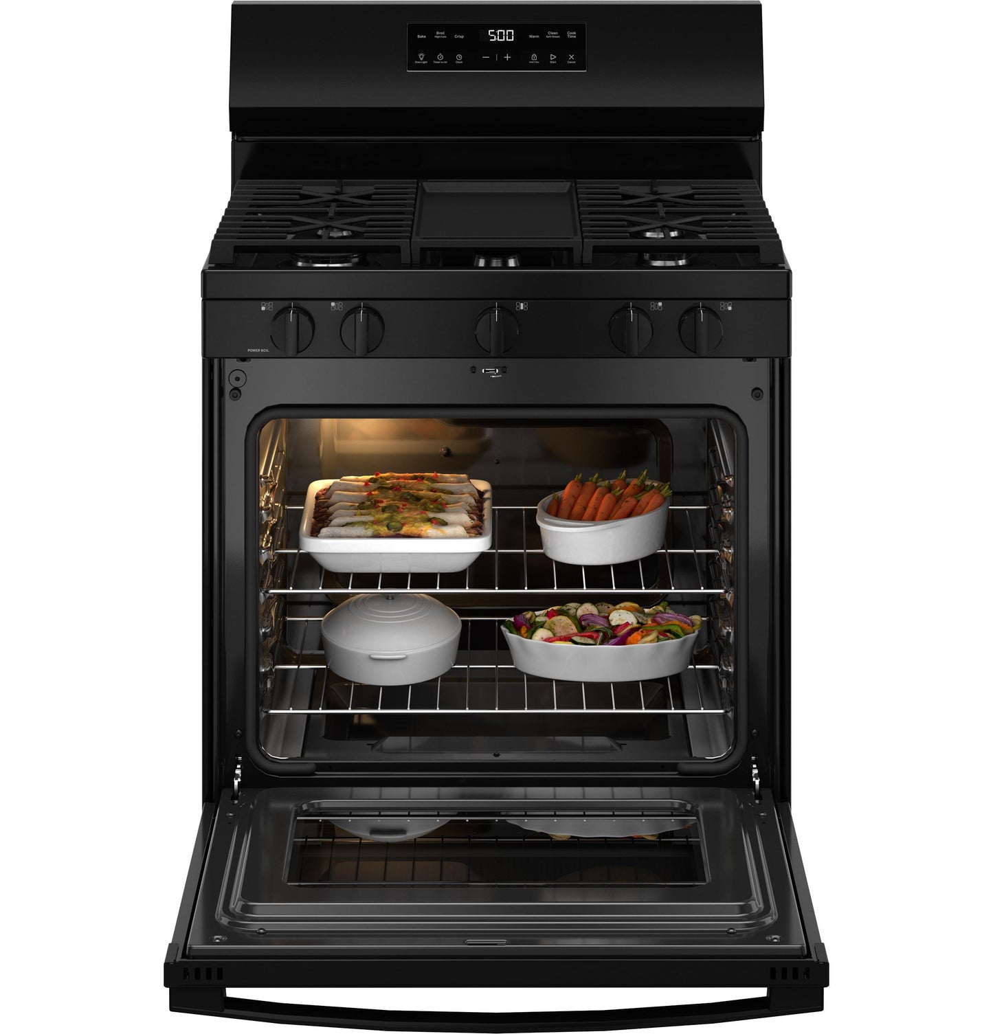 Ge Appliances GGF500PVBB Ge® 30" Free-Standing Gas Range With Crisp Mode