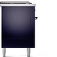 Ilve UP60FSNMPMBB Nostalgie Ii 60 Inch Dual Fuel Natural Gas Freestanding Range In Blue With Bronze Trim