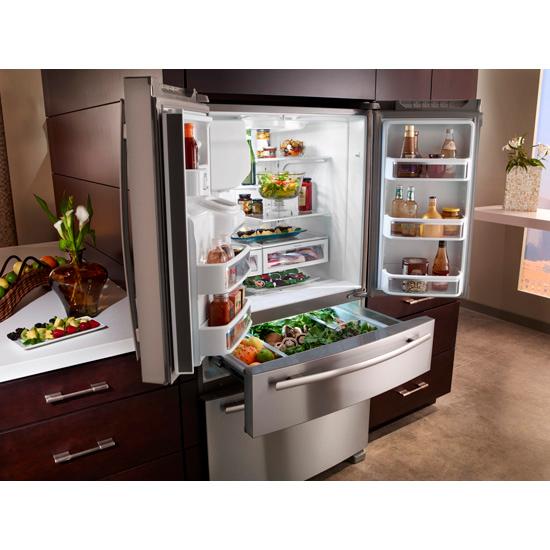 Jennair JFX2597AEM Standard-Depth French Door Refrigerator With External Dispenser, 69"(H)