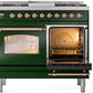 Ilve UPD40FNMPEGPLP Nostalgie Ii 40 Inch Dual Fuel Liquid Propane Freestanding Range In Emerald Green With Copper Trim