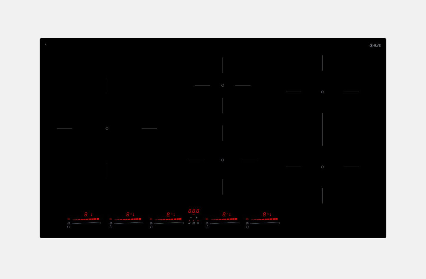 Ilve UHCI36TCRPBK Ilve Uhci36Tcrp Professional Plus Ii 36" Induction Cooktop