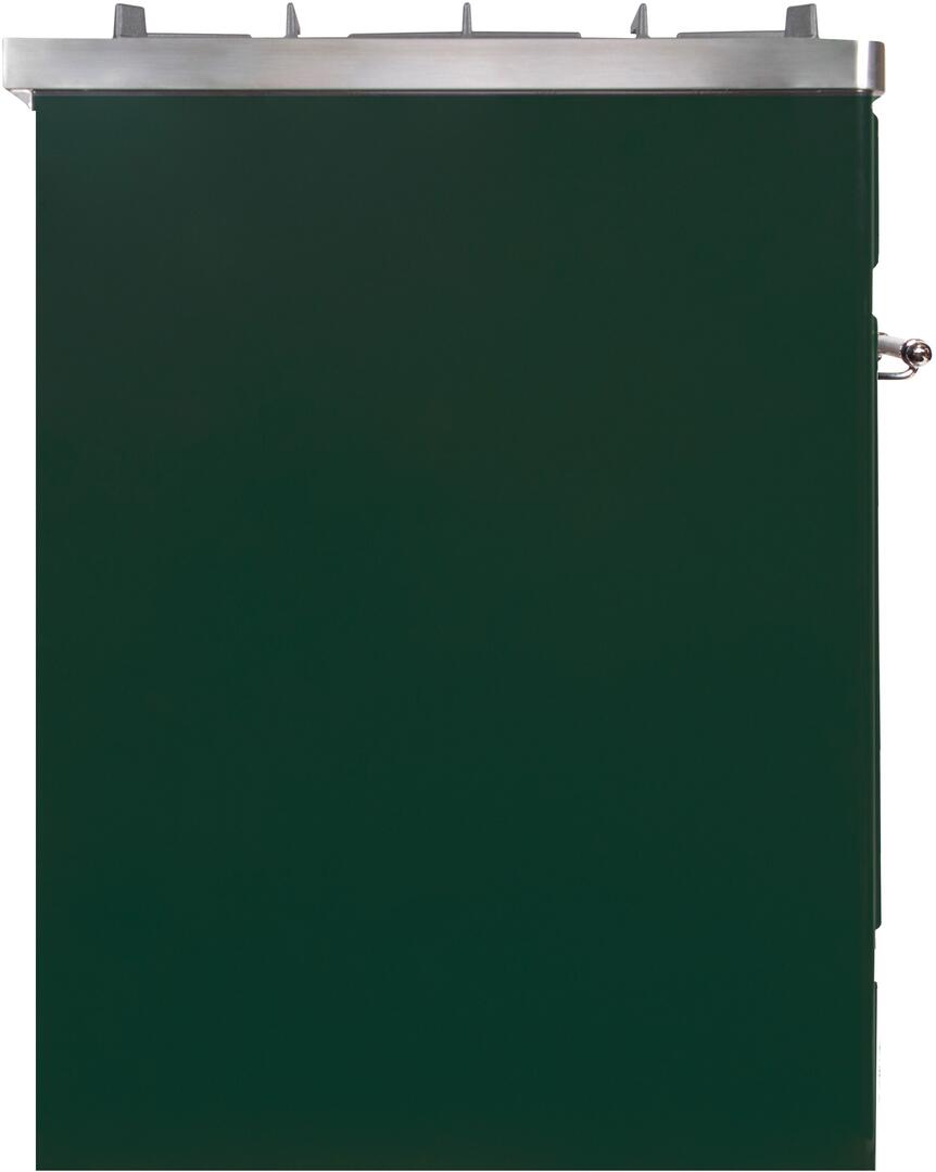 Ilve UM30DNE3EGCLP Majestic Ii 30 Inch Dual Fuel Liquid Propane Freestanding Range In Emerald Green With Chrome Trim