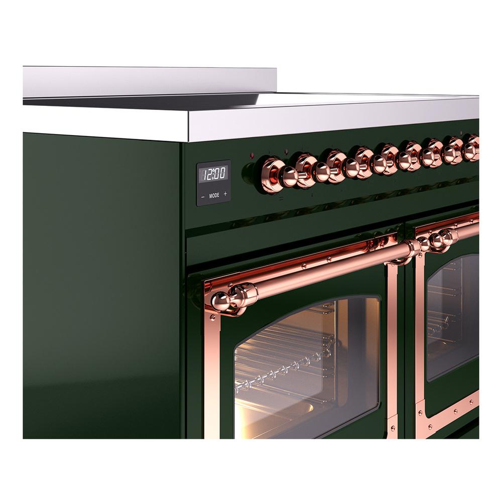 Ilve UNDI406NMPEGP Ilve Undi406Nmpegp Nostalgie Ii Noblesse 40" Induction Range (Triple Glass Door, Emerald Green, Copper)