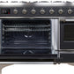 Ilve UM12FDNS3MGC Majestic Ii 48 Inch Dual Fuel Natural Gas Freestanding Range In Matte Graphite With Chrome Trim