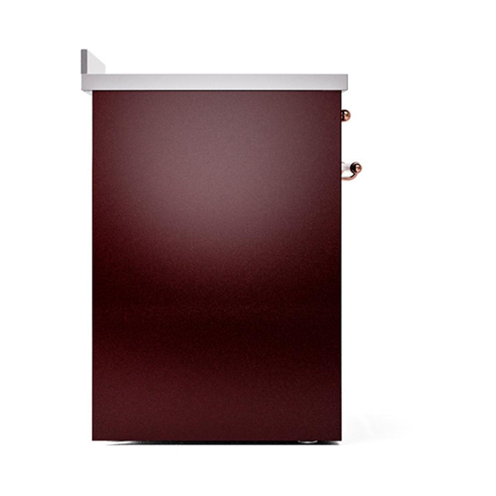 Ilve UNI304QNMPBUP Ilve Uni304Qnmpbup Nostalgie Ii Noblesse 30" Induction Range (Solid Door, Burgundy, Copper)