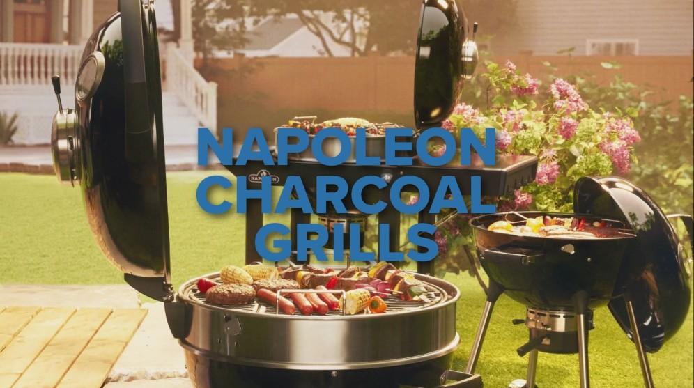 Napoleon Bbq NK22KLEG3 Premium 22 Charcoal Kettle 22-Inch Kettle Grill , Charcoal, Black