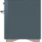 Ilve UM12FDNS3BGC Majestic Ii 48 Inch Dual Fuel Natural Gas Freestanding Range In Blue Grey With Chrome Trim