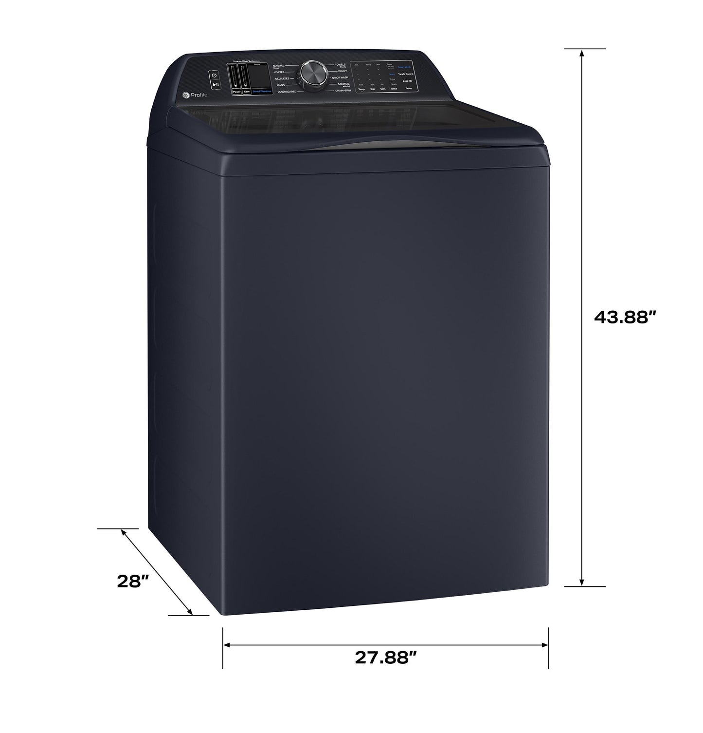 Ge Appliances PTW800BPWRS Ge Profile&#8482; Energy Star® 5.4 Cu. Ft. Capacity Washer With Smarter Wash Technology And Adaptive Smartdispense