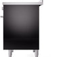 Ilve UPDI406WMPBK Professional Plus Ii 40 Inch Electric Freestanding Range In Glossy Black With Trim