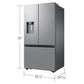 Samsung RF27CG5B10SR 26 Cu. Ft. Mega Capacity Counter Depth 3-Door French Door Refrigerator With External Water And Ice Dispenser In Stainless Steel