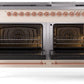 Ilve UP60FNMPAWP Nostalgie Ii 60 Inch Dual Fuel Natural Gas Freestanding Range In Antique White With Copper Trim