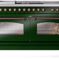 Ilve UP60FSNMPEGBLP Nostalgie Ii 60 Inch Dual Fuel Liquid Propane Freestanding Range In Emerald Green With Bronze Trim