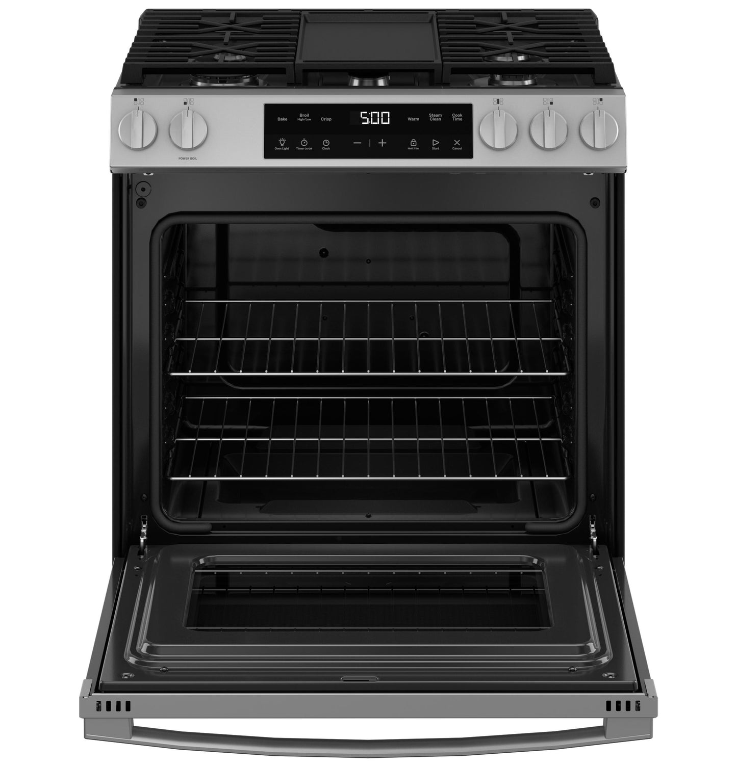 Ge Appliances GGS500SVSS Ge® 30" Slide-In Front Control Gas Range With Crisp Mode