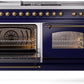 Ilve UP60FSNMPMBBLP Nostalgie Ii 60 Inch Dual Fuel Liquid Propane Freestanding Range In Blue With Bronze Trim