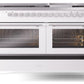 Ilve UP60FWMPWH Professional Plus Ii 60 Inch Dual Fuel Natural Gas Freestanding Range In White With Trim