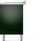 Ilve UP60FSNMPEGB Nostalgie Ii 60 Inch Dual Fuel Natural Gas Freestanding Range In Emerald Green With Bronze Trim